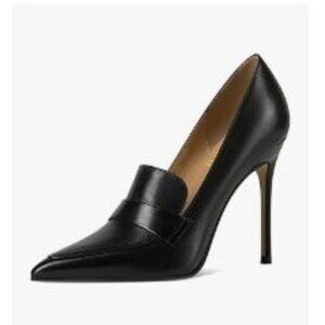 Womens Stiletto High Heel Pointed Toe Pumps Loafers Shoes Slip-on Office Basic